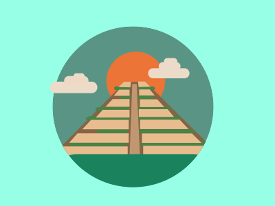 Ta Keo Temple - Icon Illustration architecture badge building cloud clouds design graphic icon illustration mountain temple vector