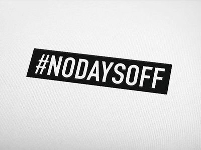 #NODAYSOFF - Logo Design black brand branding clothing design fashion logo print type typography vector white