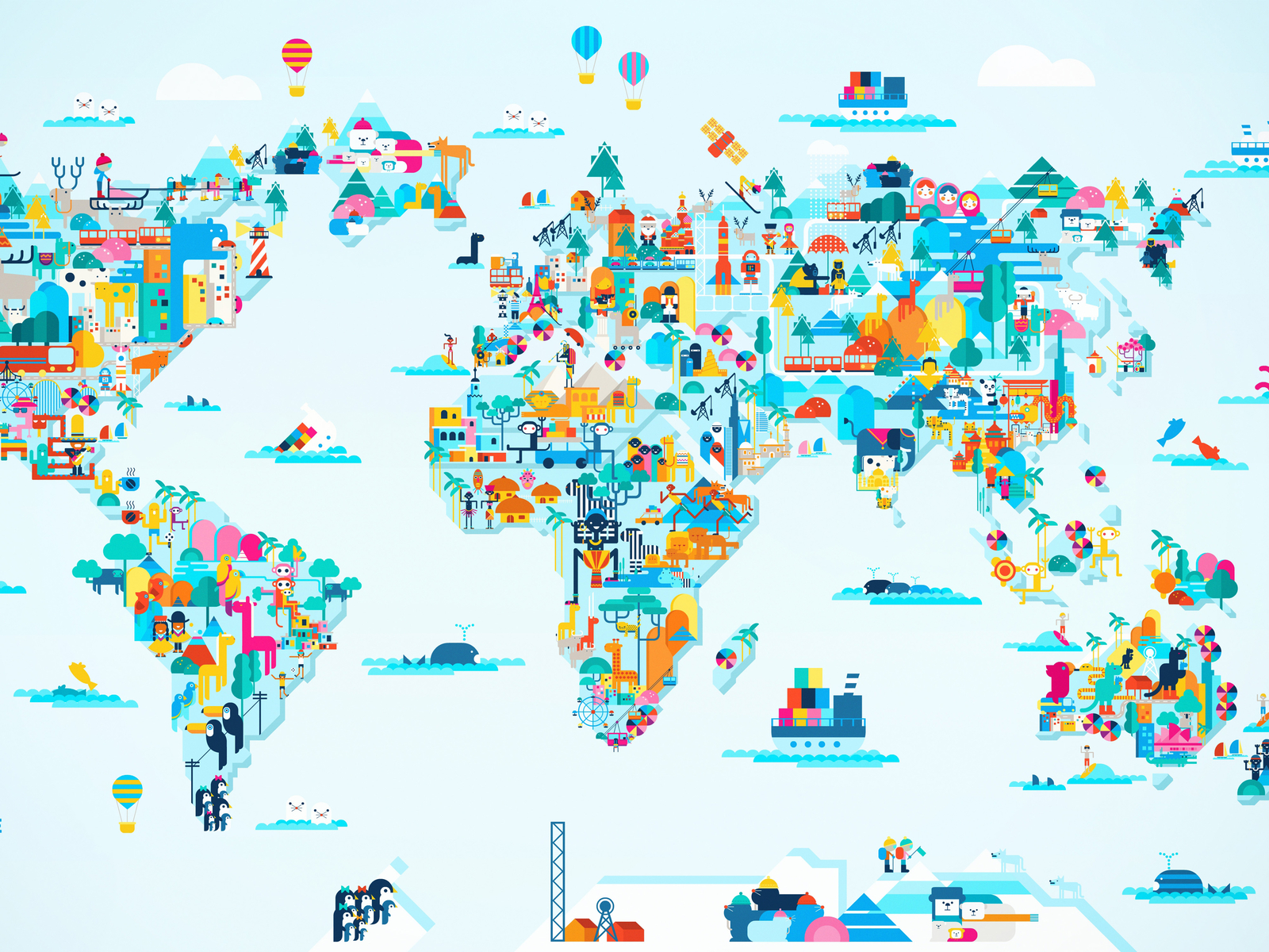 world map by Cseszneg Gyöngyi on Dribbble