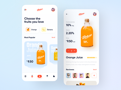 Online Food App food food and drink food app icecream juice navigation bar
