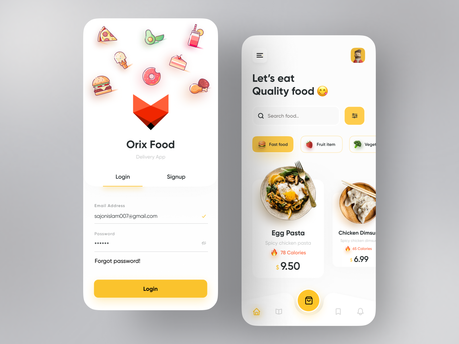 Food Delivery App by Sajon for Fireart Studio on Dribbble