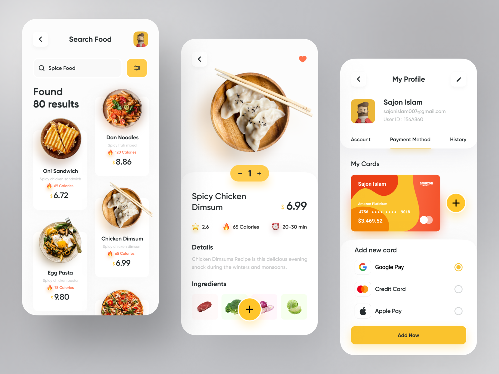 Food Delivery App by Sajon for Fireart Studio on Dribbble