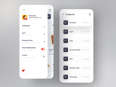 Furniture App By Orix by Sajon for Fireart Studio on Dribbble