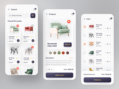 Furniture App By Orix by Sajon for Fireart Studio on Dribbble