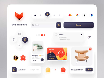 Orix Furniture Components aftereffects animation app colourful component components dribbble best shot figma furniture furniture app furniture design furniture store furniture website minimal orixagency popular shot simplicity user interface design web