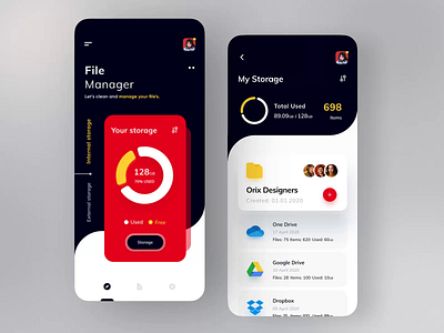 File Manager App after effect animation cloud app colorful dribbble best shot file file management file manager file sharing file upload files interaction micro interaction minimal popular design popular shot sajon top design