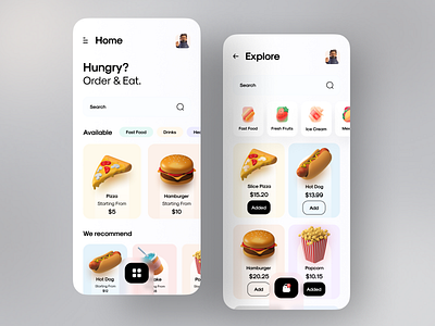 Orix Food App app app design design dribbble best shot fastfood food foodapp minimal restaurant trend trendy ui uidesign ux