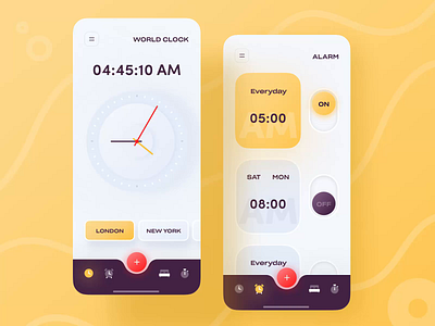 Micro-interaction iOS Alarm Clock App alarm alarm app animation app design clock design dribbble best shot interaction microinteraction minimal popular time trend trending trendy ui ux