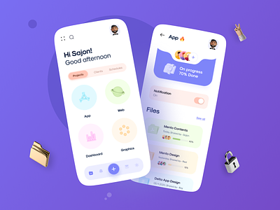 Project Management App app app ui application design file fileapp ios mobile mobile app mobile app design mobile design mobile ui popular ui uiux ux uxui