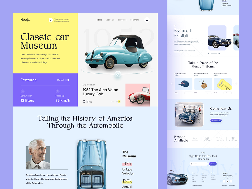 Car Museum site by Sajon on Dribbble