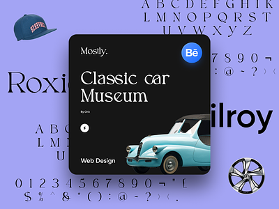 Behance: Car Museum Website agency behance car classic classic car color design font minimal old car orix product designer project sajon typface ui ui designer uiux ux visual designer