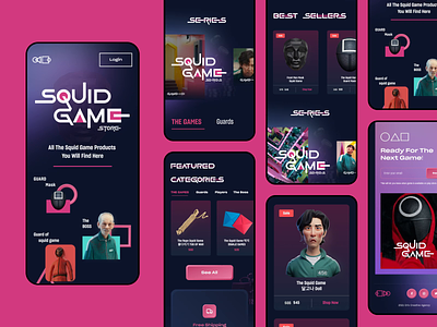 Squid Game Web Responsive 3d agency animation dark game mobile orix responsive sajon squid squid game website squidgame squidgameweb ui visual web web designe web responsive website website responsive