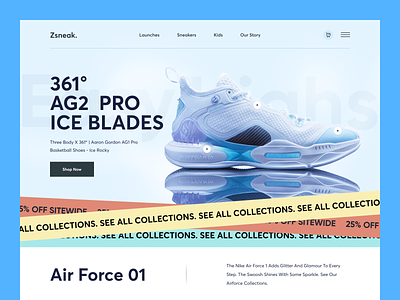 Zsneak Shoes Store web Header.