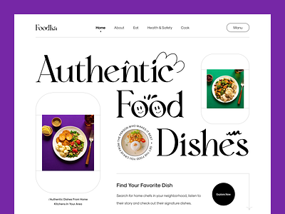 Restaurant Web Header. clean cuisine dribbble2022 ecommerce food food delivery foodie homepage minimal mockup orix productdesign project restaurant restaurant website sajon ui design web web design website