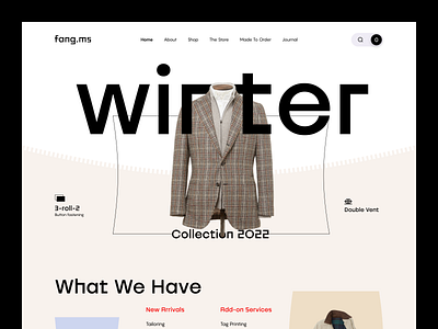 Winter Cloth Collection Web Header clean cloth dribbble2022 e commerce design ecommerce fashion fashion design homepage online shopping orix sajon shopping style typography ui ux wear web design website winter