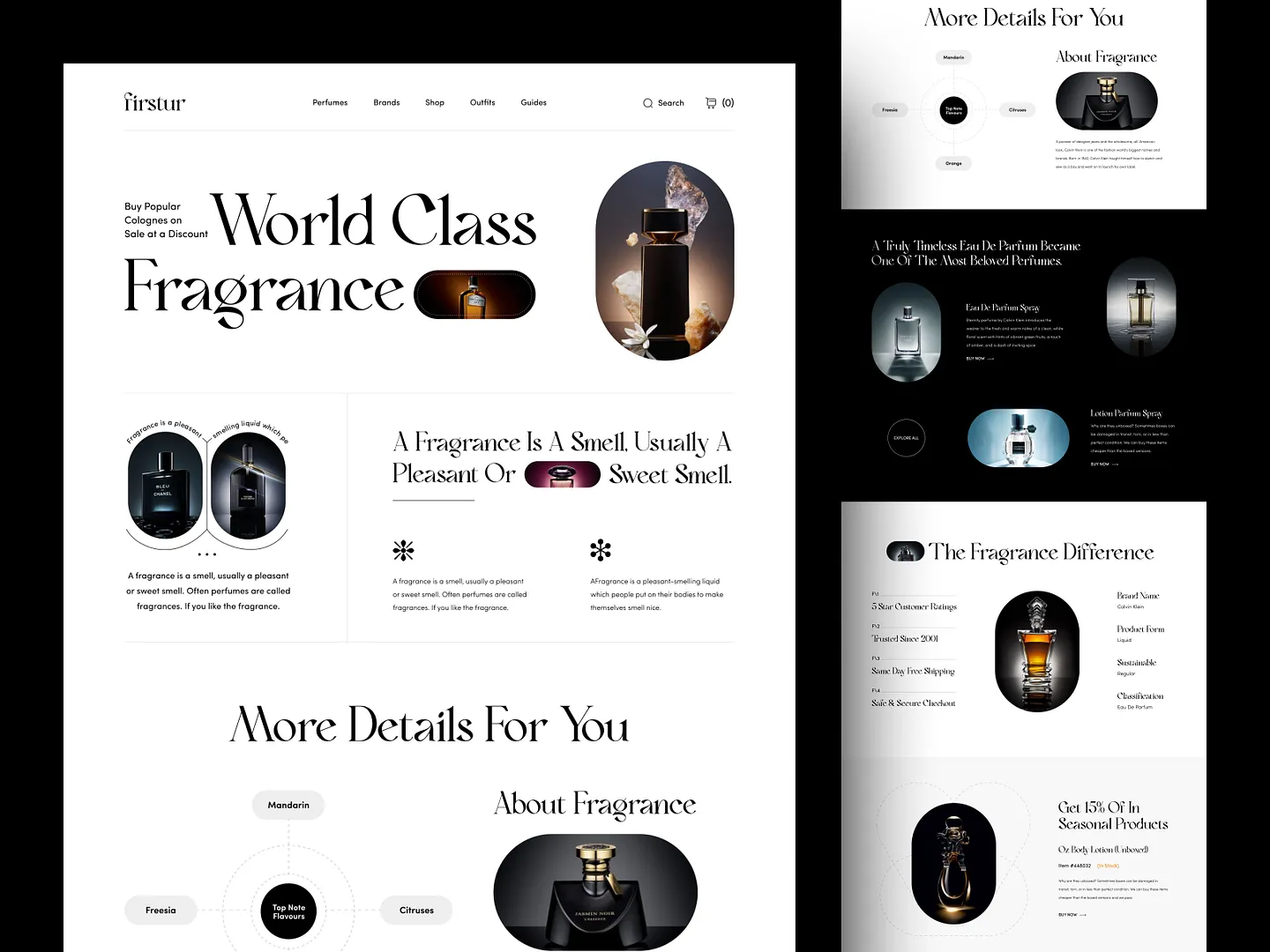 Elegant and Modern Perfume Website Design