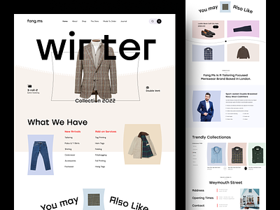 Winter Collection Cloth Store. clean cloth creative design dribbble2022 e-commerce design ecommerce fashion fashion design homepage online shopping orix sajon shopping style typography ui ux wear website winter
