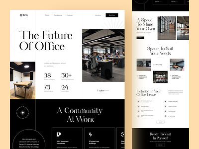 Co-Working Space Website. clean co-working coworkers coworking coworking space landingpage layout minimal office office space orix place sajon typography web website website design whitespace work working