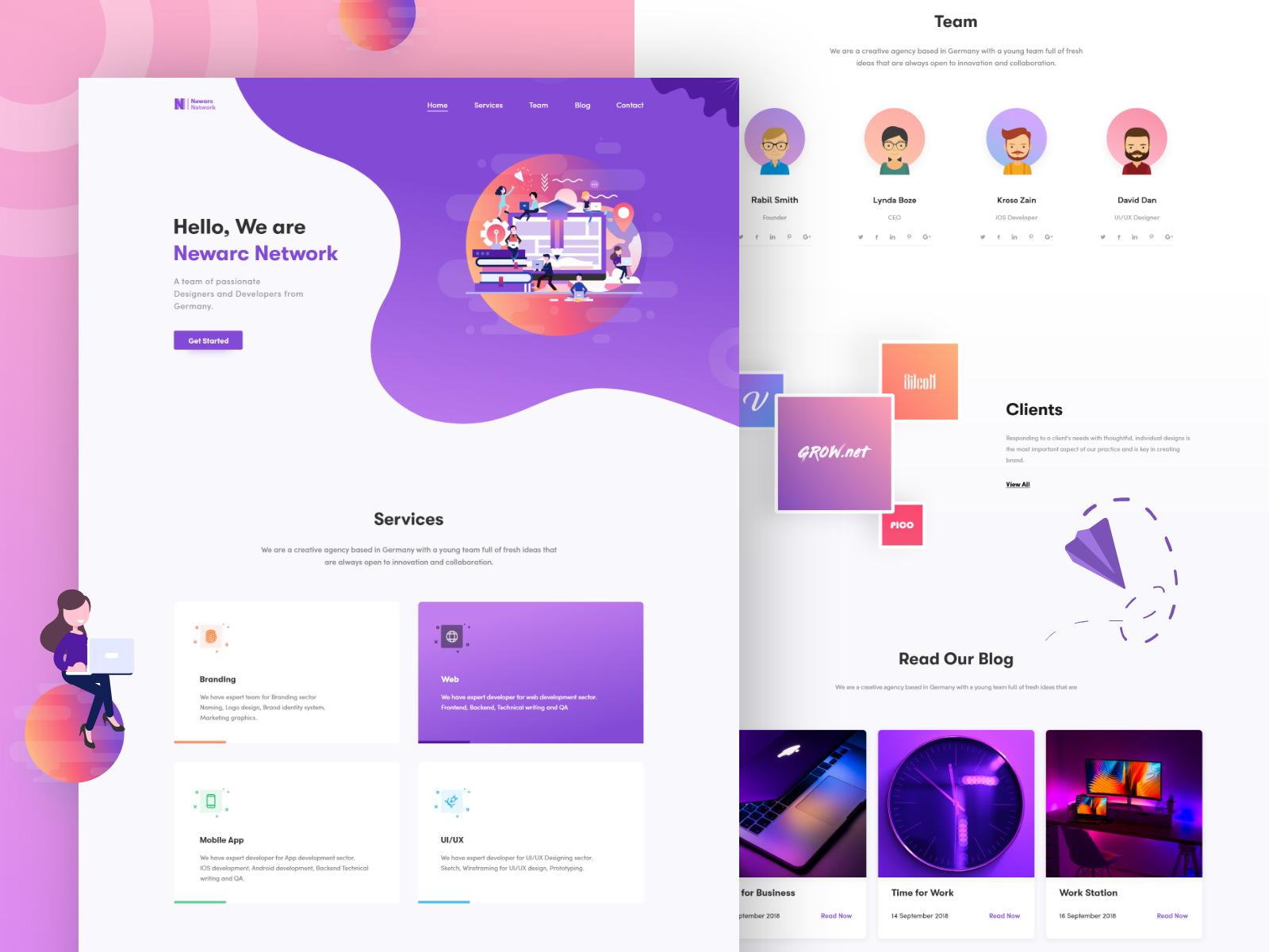 Agency - Newarc Network by Sajon on Dribbble