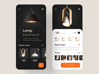 Lamp Product App 2019 trend app app design application clean design design lamp light luova studio minimal popular sajon trend trendy ui uidesign uidesigner uiux ux uxdesigner