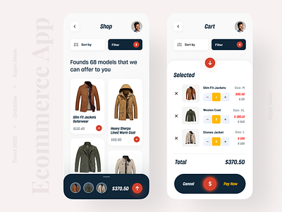 E-commerce App app design application cart colourful design ecommerce minimal payment product trend trendy ui uidesign uiux ux