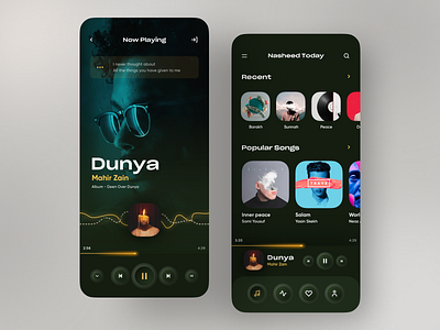 Music Player App app design modern music player ui user interface ux