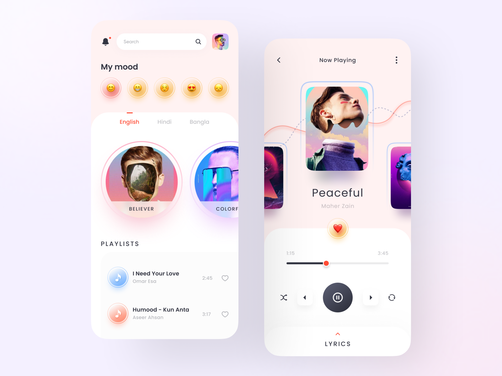 Music Player App by Sajon for Fireart Studio on Dribbble