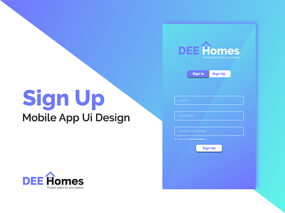 Mobile App Ui Design Sign Up Screen