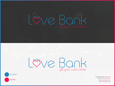 Love Bank - Gift Shop Logo Design app brand identity branding design graphic design graphic design graphicdesign icon illustration logo logo design logodesign vector web