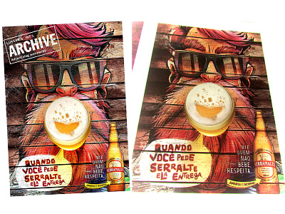 Character for the Serramalte Advertising advertising beard beer illustration