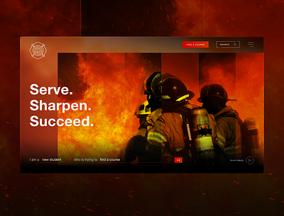 Alabama Fire College Website Redesign college figma fire home page home screen homepage red ui ux ux design uxui web design webdesign website website design xd