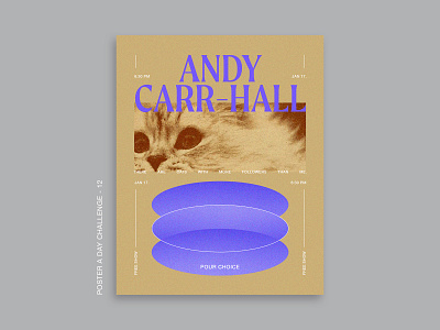 Andy Carr-Hall Poster - 12. Poster a Day Challenge album art album cover book cover design graphic design movieposter poster design posteraday show poster tour poster typography