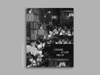 Crane Poster - 1. Poster a Day Challenge