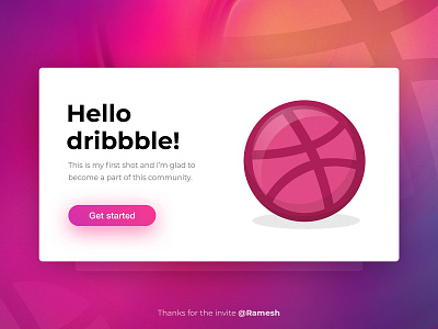 Hello dribbble! debut design hello dribbble ui