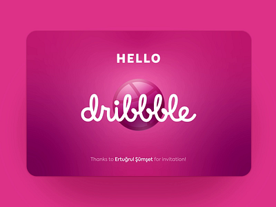 Hello Dribbble! animation hello dribble