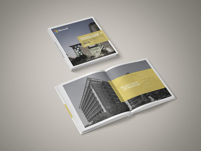 Mockup design for Microsoft Booklet architechture book branding concept corporate branding corporate brochure indesign print typogaphy