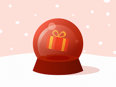 Christmas magic 🎄 christmas gift happiness happy holiday illustration magic present snow globe xmas