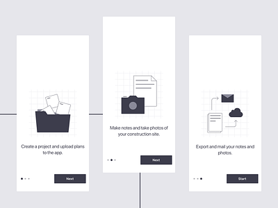 Construction notes app onboarding