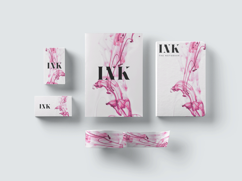 Ink Stationery Pack brand card design graphic identity paper