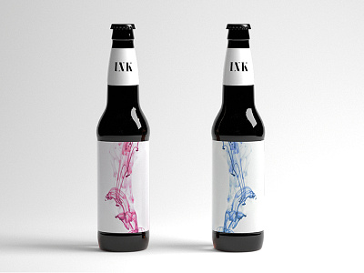 Ink Bottles art beer bottles design direction graphic ink packaging