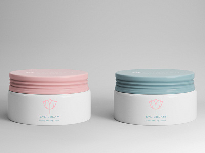 Eye cream - Lite Blossom beauty branding cosmetic cream design identity packaging