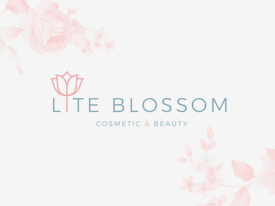 Lite Blossom logotype brand branding cosmetic design graphic identity logo logotype