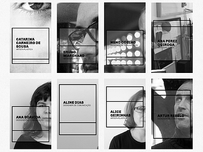 Student List black white bw grid portraits thumbnails