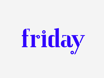 Friday brand friday logo typography