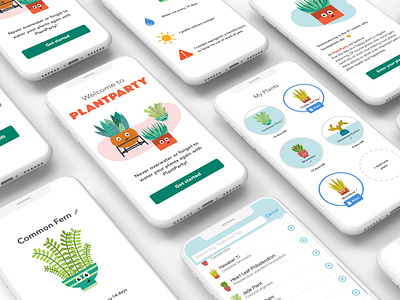 Plant Party App- App Mockup design illustration mobile mobile ui ui