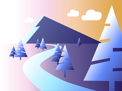 Mountain Sunrise design illustration vector