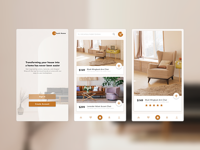 Interior Design/Furniture Retail App app branding design ecommerce layout mobile products ui ux