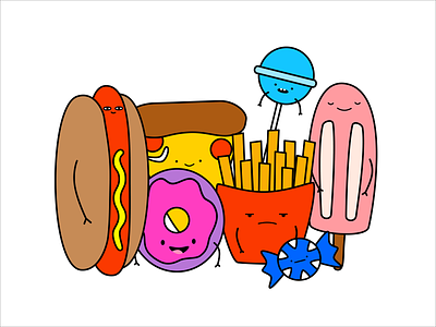 Snack Time design food food illustration illustration vector vector illustration