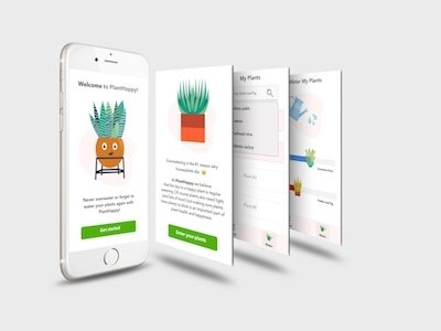 PlantHappy Mobile Design happy mobile plants screengrab ui ux