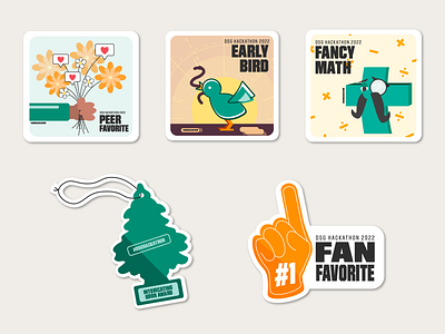 Hackathon Stickers graphic design illustration stickers